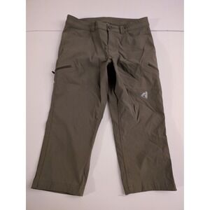 Eddie Bauer First Ascent Womens 6 Hiking Pants Capri Olive Green Stretch Nylon